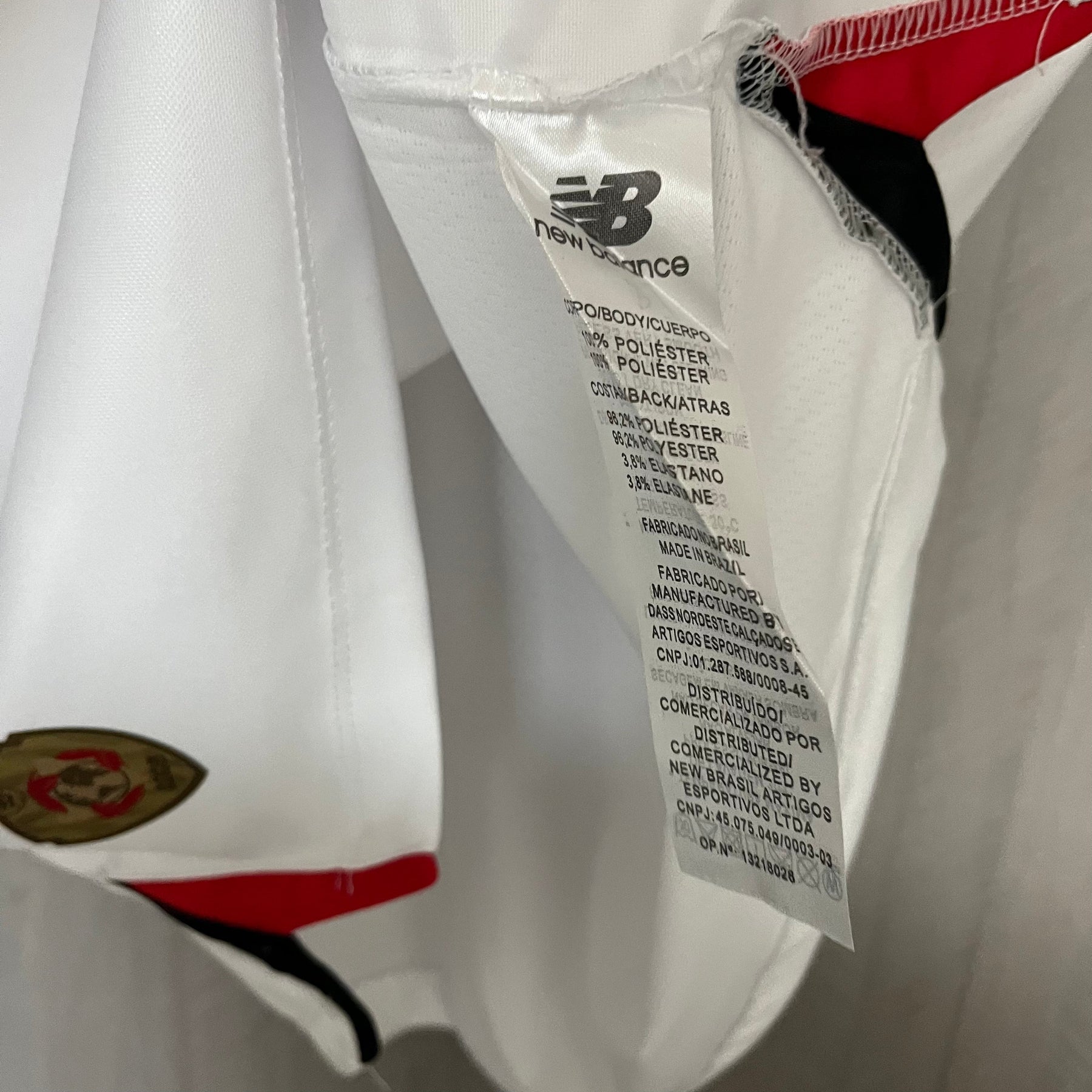 Camisa São Paulo 25/26 Casa New Balance Masculina - Branco+Vermelho