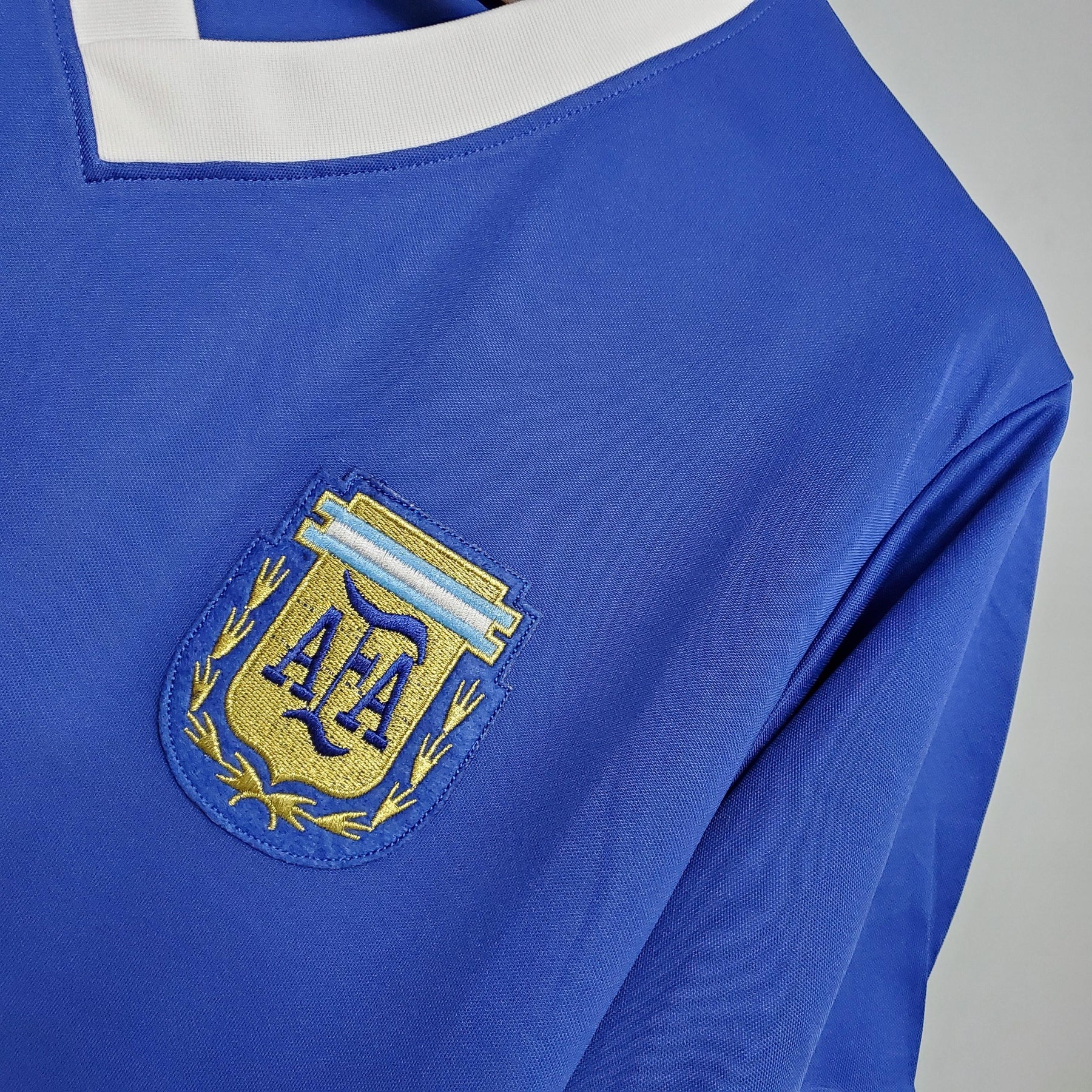 Camisa Seleção Argentina - Away - 1986/1987 - Retrô - Masculino - Jogador - Camisa II
