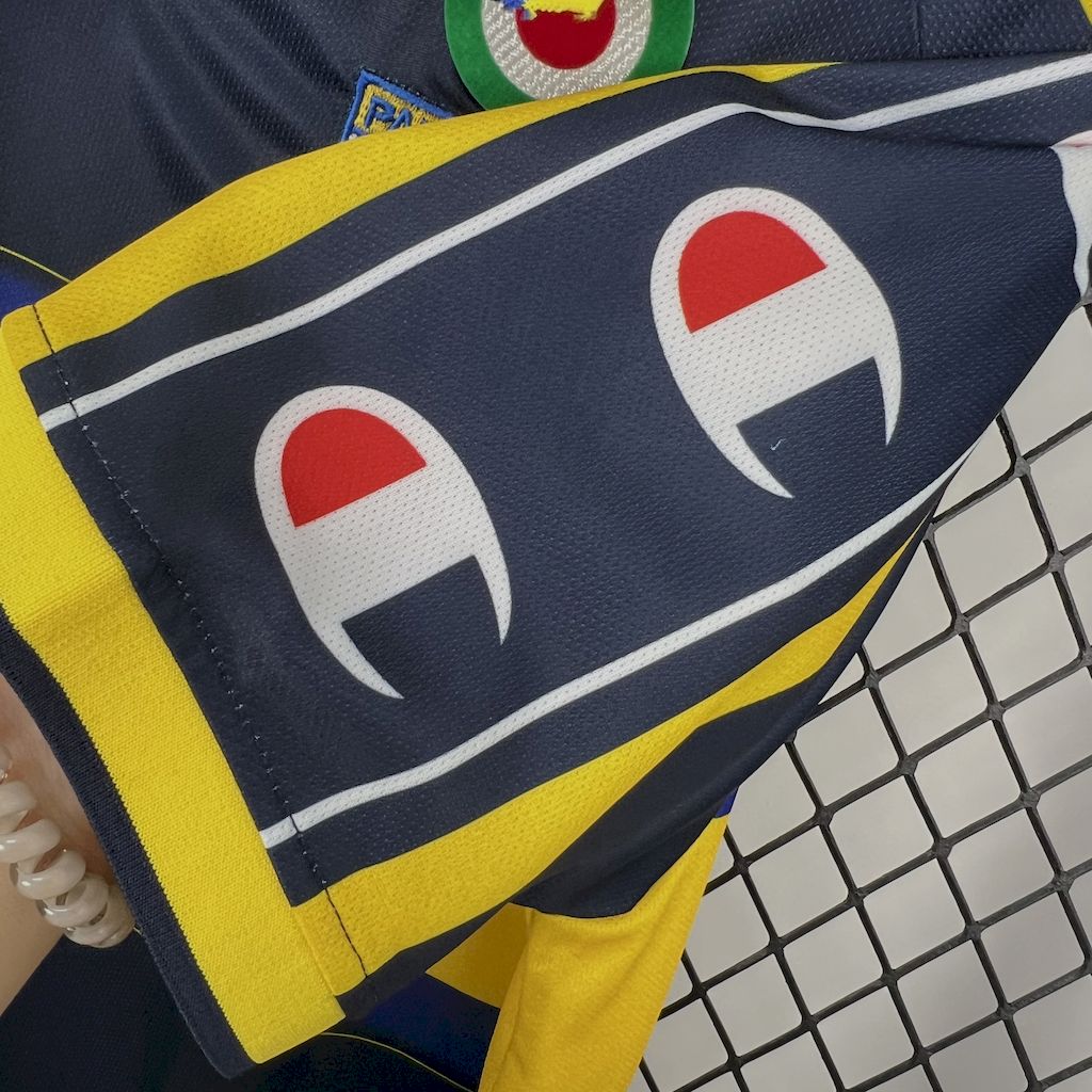 Camisa Parma Retrô 1999/00 Away Azul e Amarela