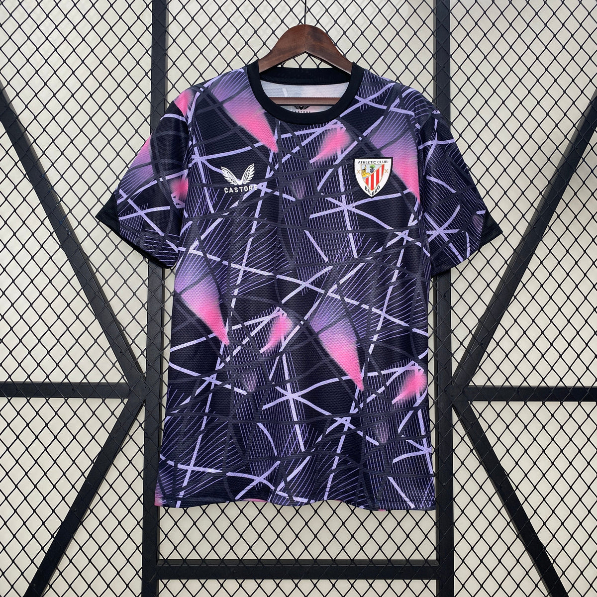 Camisa Athletic Bilbao 24/25 - Roxo e Rosa