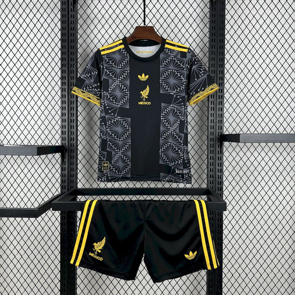 Kids Seleção do México 2025/26 Gold- Black